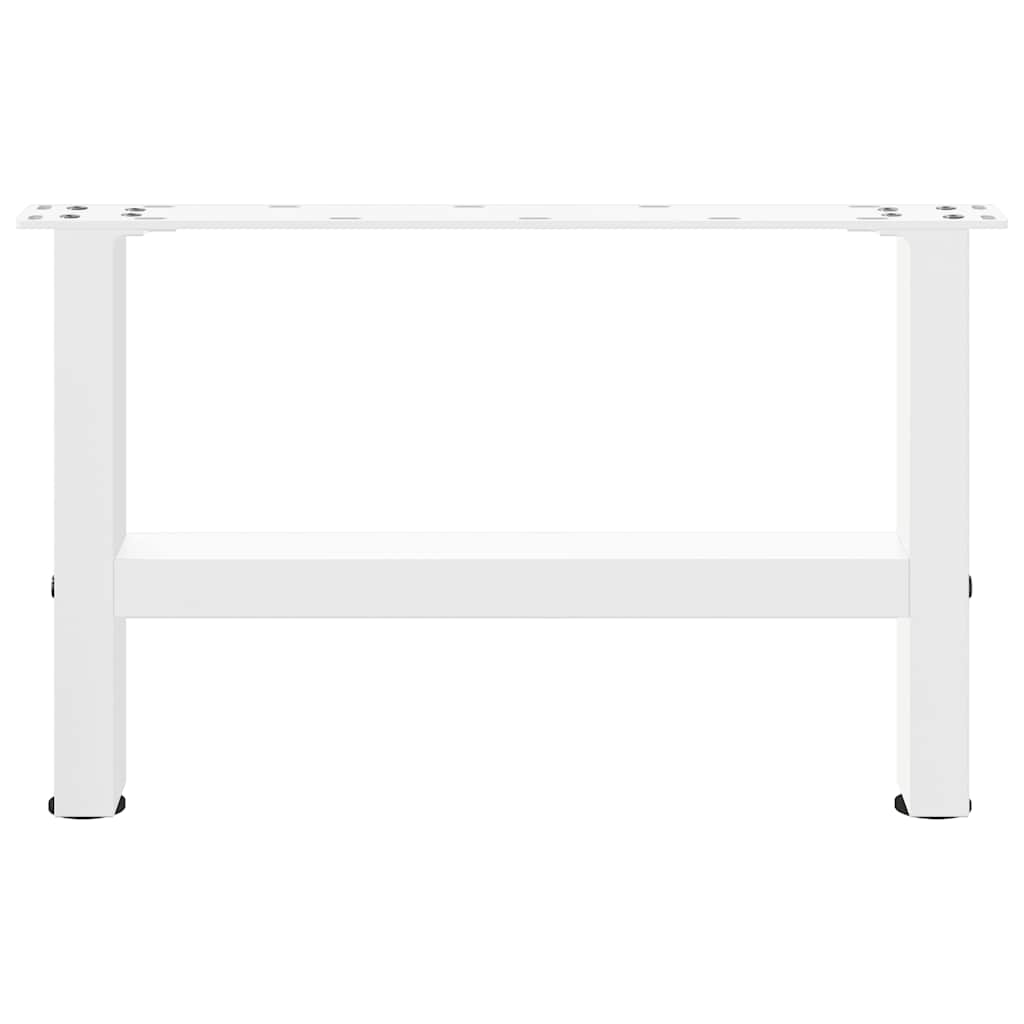 Coffee Table Legs White 2 pcs 50 x (30 31) cm Steel