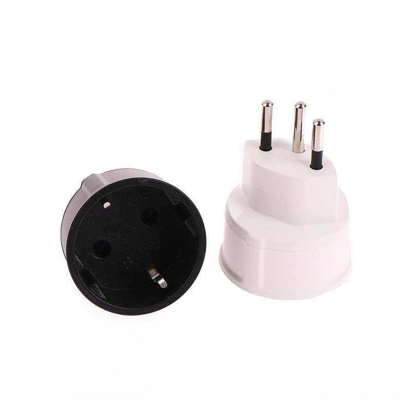 1Pc European France To Swiss Plugs Travel Adapter 3 Pin Plug 10A 250V Power Plug EU To Switzerland Electrical Plug Socket