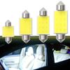 2 шт. Белый Cob 12Led Festoon Dome Lights Лампа для чтения 31 мм 36 мм 39 мм 41 мм C5W C10W Авто Светодиодная лампа для двери заднего хода Лампы на багажник DC 12V