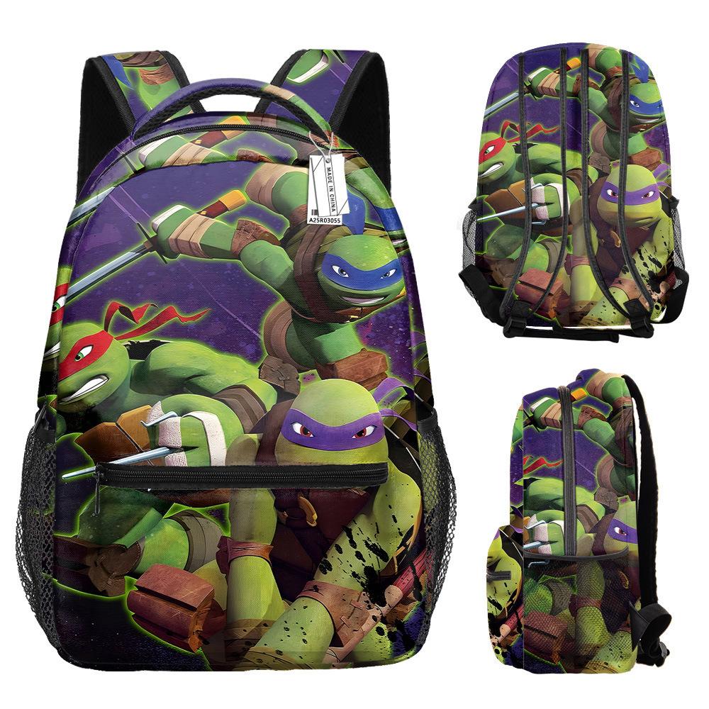 Anime cartoon ninja turtles backpack children's schoolbag primary school backpack wear-resistant digital printing backpack