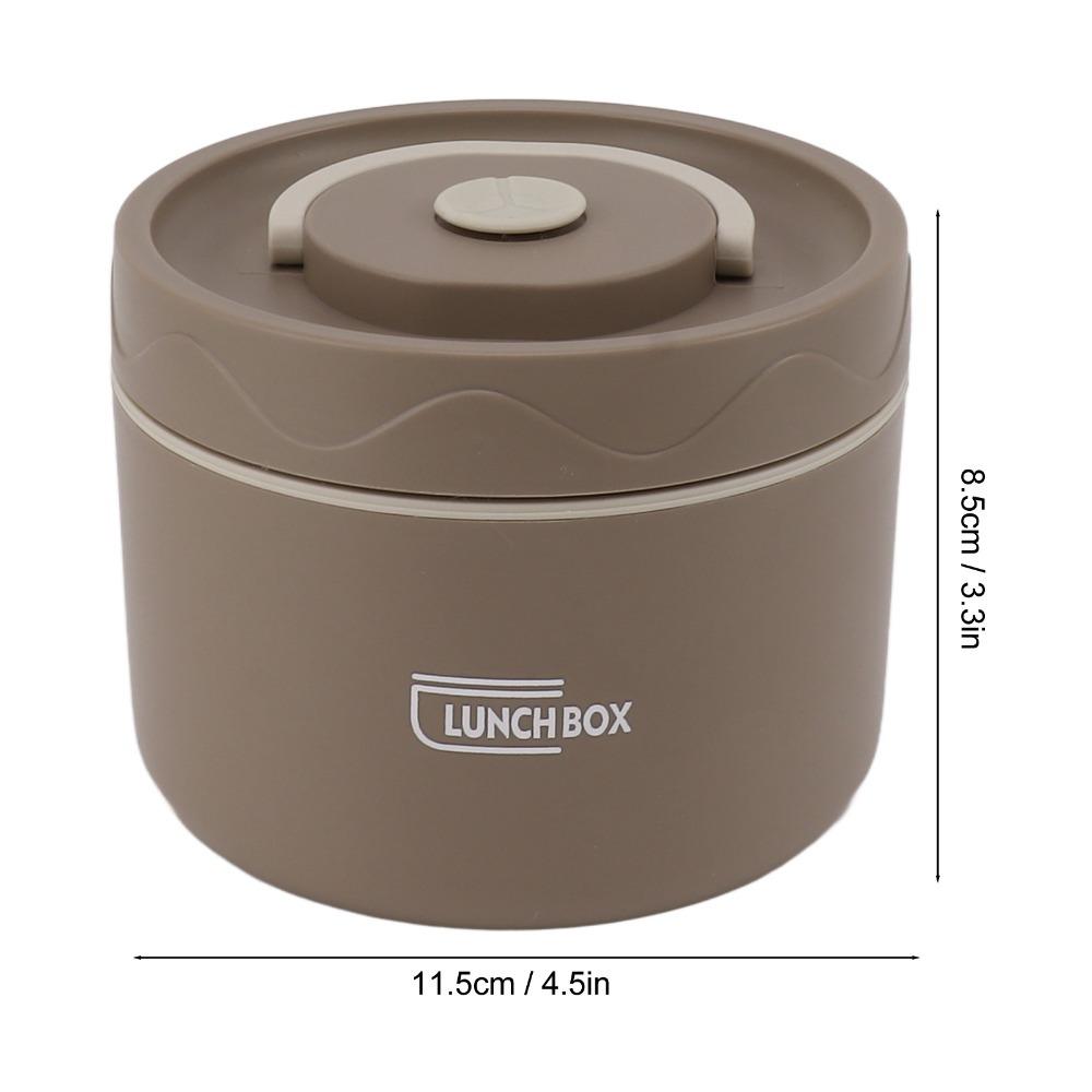 Round Shape Thermal Cooking Pot 420ml/550ml Thermal Lunch Box Outdoor Dining