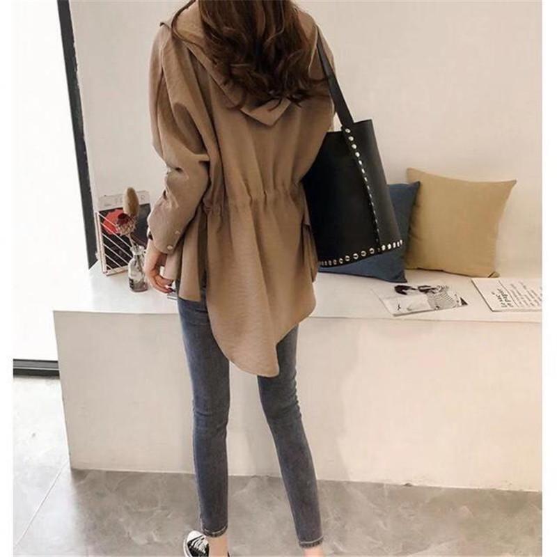 Женский весенне-осенний плащ плюс длинный костюмный воротник, повседневное пальто больших размеров для женщин