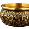 Chinese Treasure Bowl Cornucopia Brass Decorative Desktop Ornament, Table Centerpiece for Desk