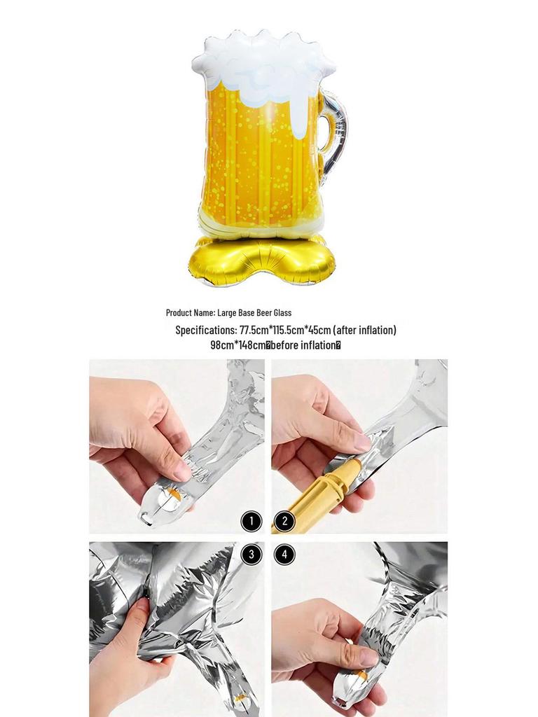 Большая подставка для воздушных шаров в виде пивной кружки - Украшение для дня рождения и праздничной вечеринки