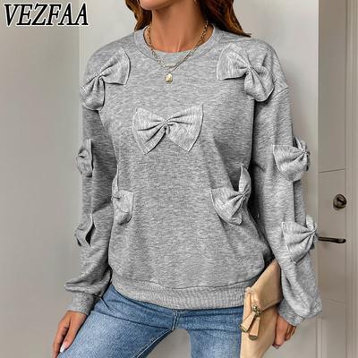 Женские модные повседневные свитера с длинным рукавом и круглым вырезом на осень-зиму