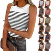 Женская летняя мода повседневная круглая горловина без рукавов облегающий топ-майка
