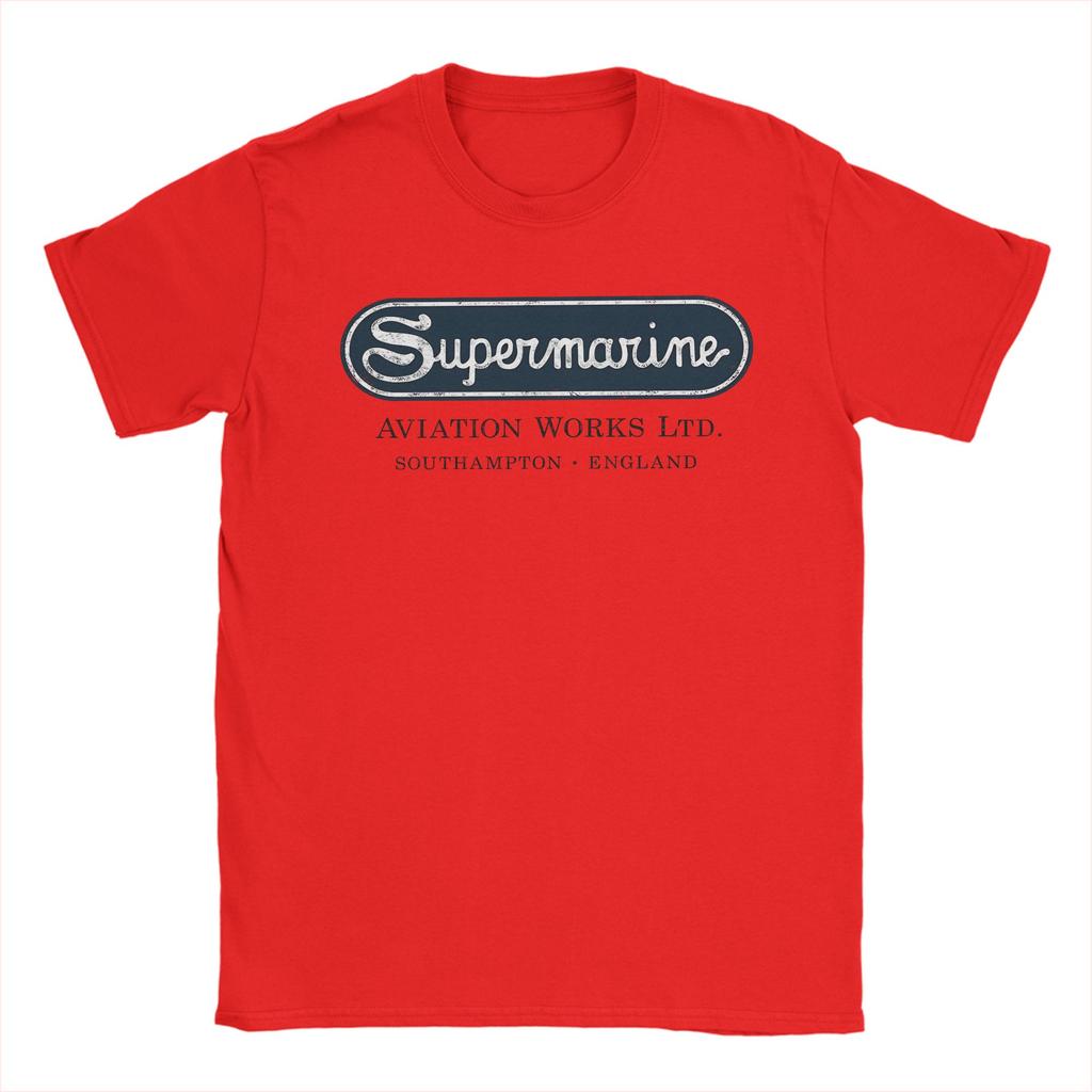 Supermarine Aviation Logo T Shirt Summer 100 Cotton T Shirts For Men Design Tee Shirt Short Sleeve Aesthetic Tees
