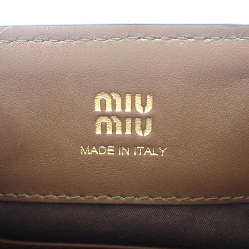 MIUMIU  5NF460-2DU5-F0040 Shoulder Bag Brown/beige wool/leather Women