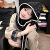 Korean Version of Ins Smiley Scarf Hat One Piece Scarf Women Autumn and Winter Cape Shawl Outside with High End Pullover Hat