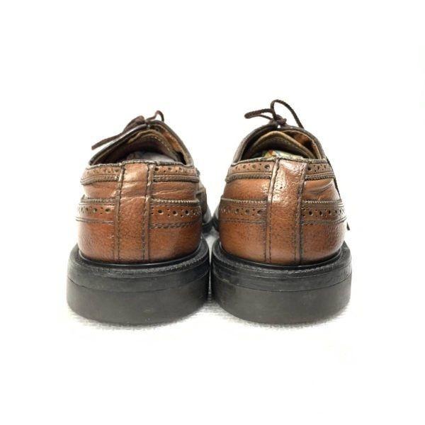 Винтажные туфли 70-80-х годов, сделано в США / Лонгвинги на тройной подошве / 9E / 26.5-27.0см / Коричневые /(ИСПОЛЬЗОВАЛ)