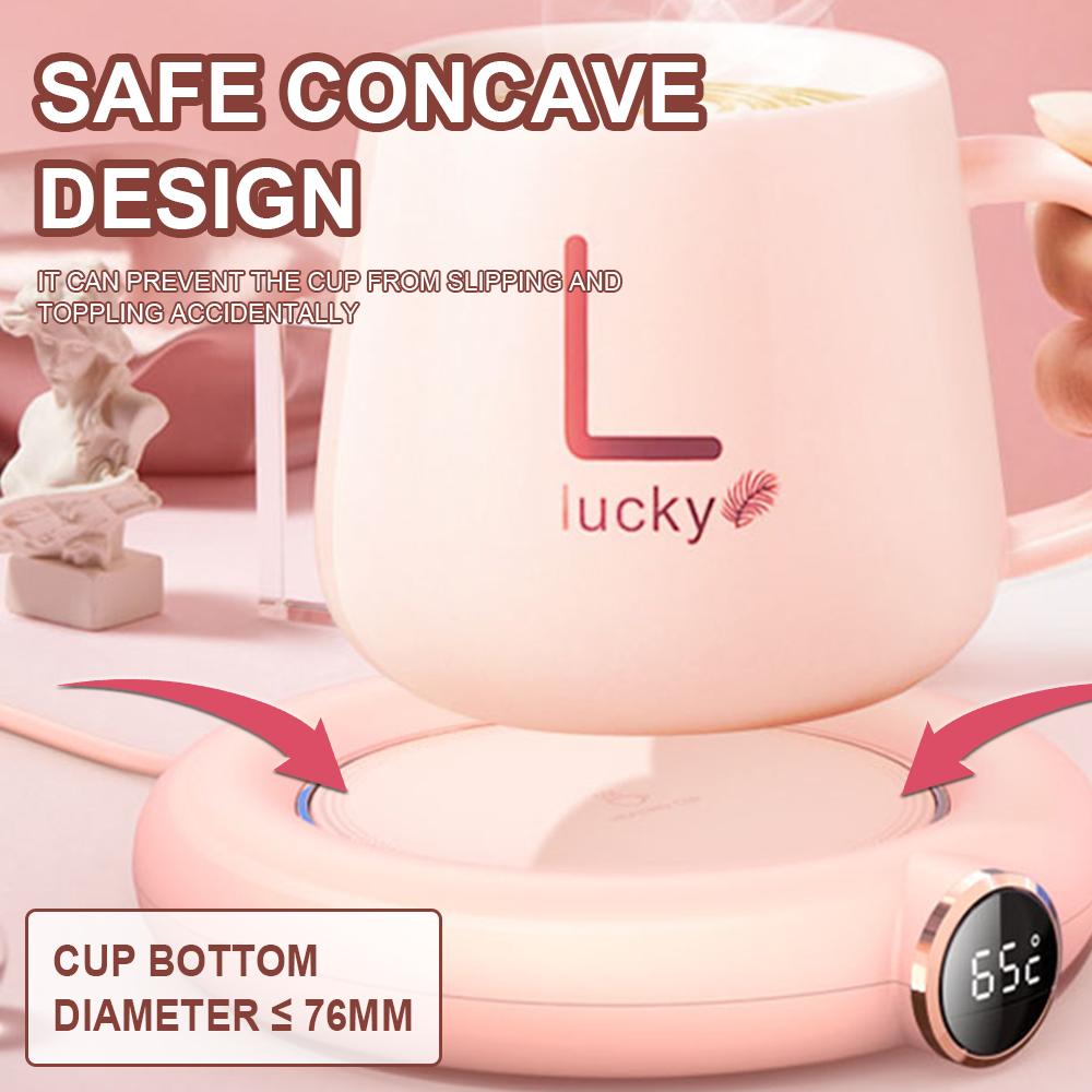 USB-подогреватель кружек для кофе, чая, молока, воды, напитков, 3-х скоростной светодиодный дисплей, электрическая грелка для напитков для домашнего офиса, использования на рабочем столе