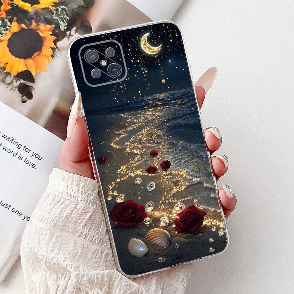 Прозрачный чехол-крышка для Oppo Reno 4Z 5G CPH2065 Милый Кот Модные Цветы Расписанный Мягкий Задний Чехол Для Телефона Oppo Reno4 Z 5G