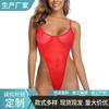 One-piece Swimsuit High Waist Bikini Mini Mesh Transparent Swimsuit Sexy Underwear