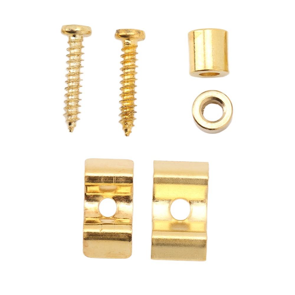 10Sets With Mounting Screws String Retainer Guide Gold Color String Retainer Set For Guitar