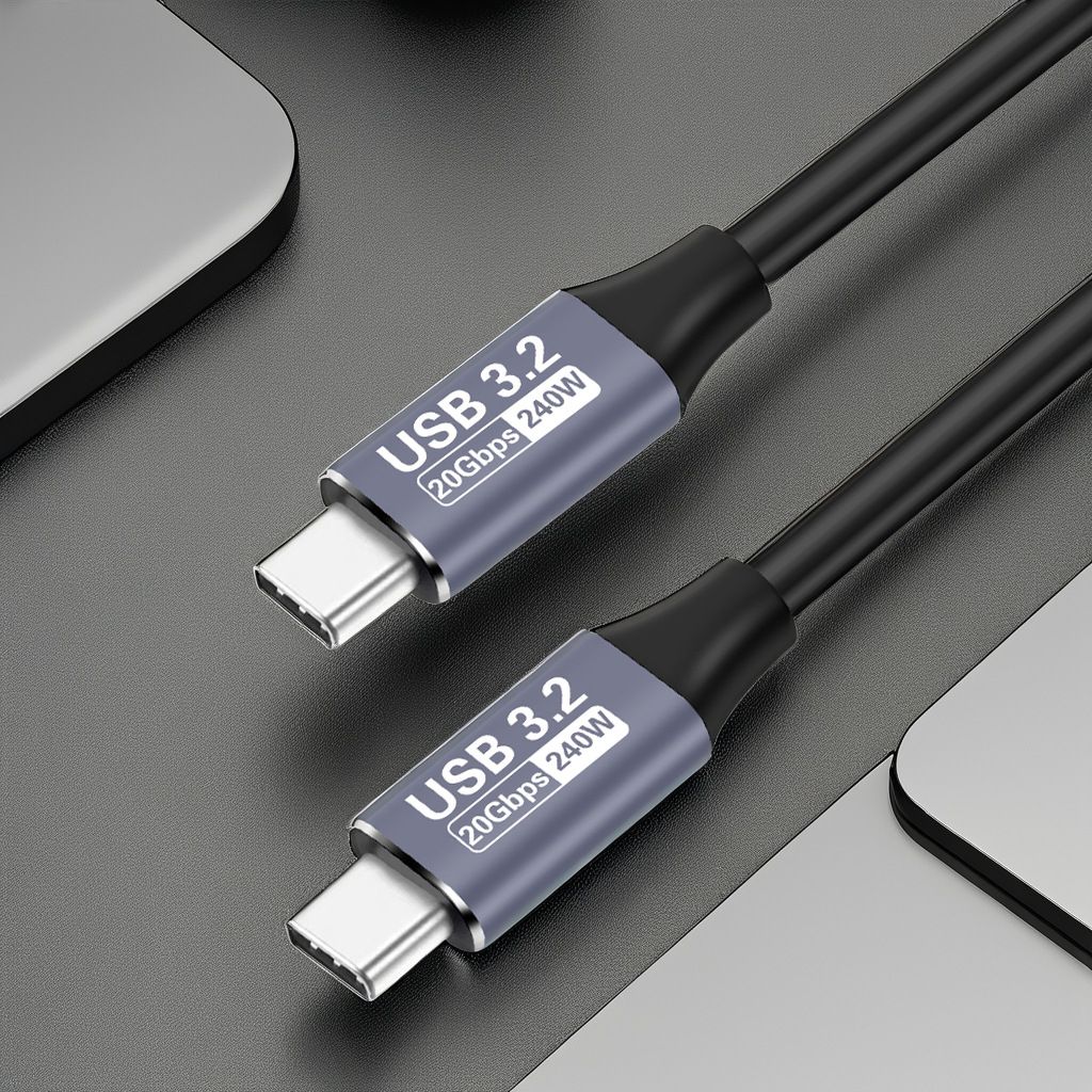Usb 32 20gbps 5a 48v 240w Usb C To Typec 32 Gen2 Cable Data Transfer Usb C Ssd Hard Disk Cable 4k 60hz Qc 30 Fast Charging