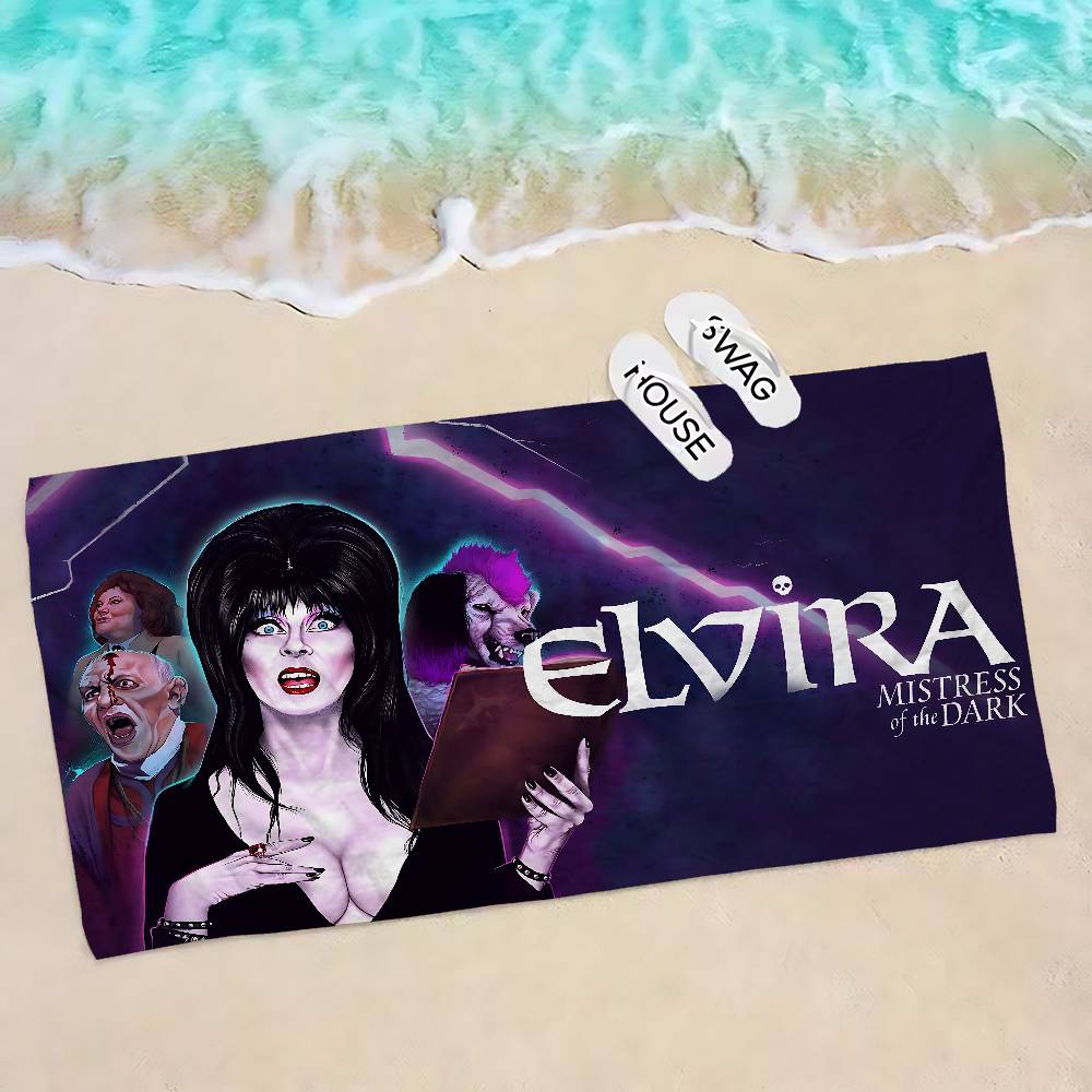 Пленка E-Elvira M-Mistress Of The D-Dark Микрофибра Пляжное Полотенце Впитывающее Быстросохнущее Мягкое Полотенце для Курорта, Альпинизма