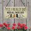 Wooden Funny Door Hanging Bedroom Christmas Cats Sign Pet Lover Hanging Plaques Friendship Sign