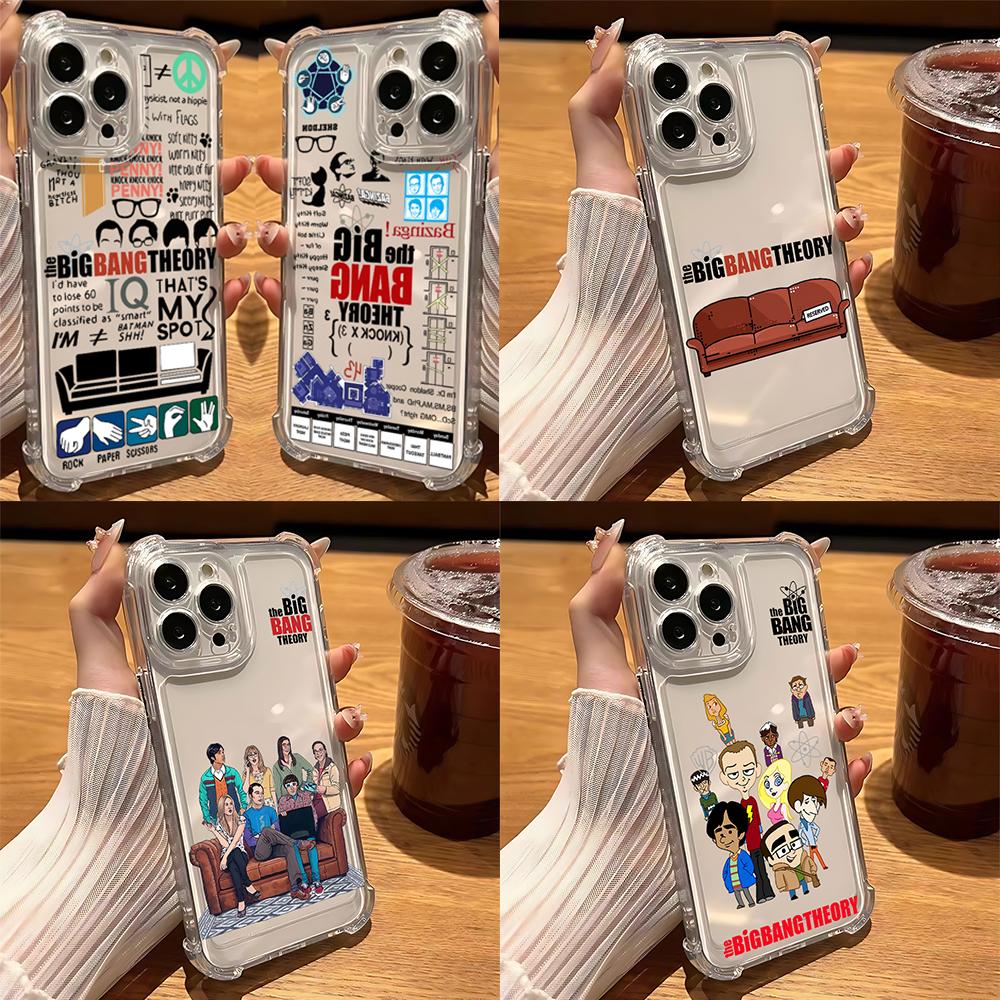 The Big Bang Theory tv show Phone Case For iPhone 16 15 14 13 12 11 Mini Pro Max X XR XSMax 7 8 Plus Anti Fall Transparent Cover