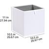 Amazon Basics Foldable Fabric Storage Cubes, White, 27x27x28cm, Set of 6