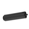 Pool Cue Extension Carbon Fiber Tube Professional Billiard Cue Extender with Bumper Black 4 Inch