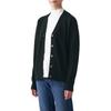 MUJI Cardigan Wool Middle Gauge V Neck Cardigan BAI13A2A Black S Women's