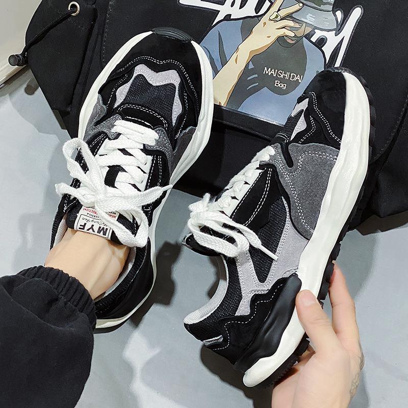 Мужские модные дышащие кроссовки в стиле ретро: Повседневная модная обувь на толстой подошве