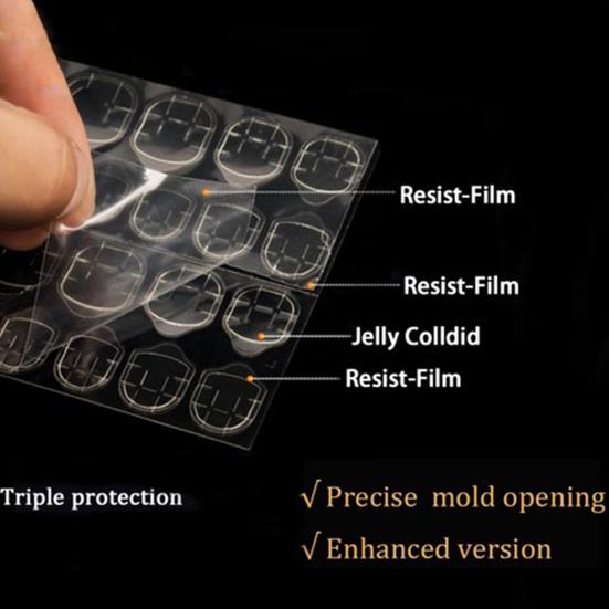 10 листов клея для дизайна ногтей, невидимый самоклеящийся, водостойкий, экологически чистый, легко наносится, удлиняет ногти, портативен