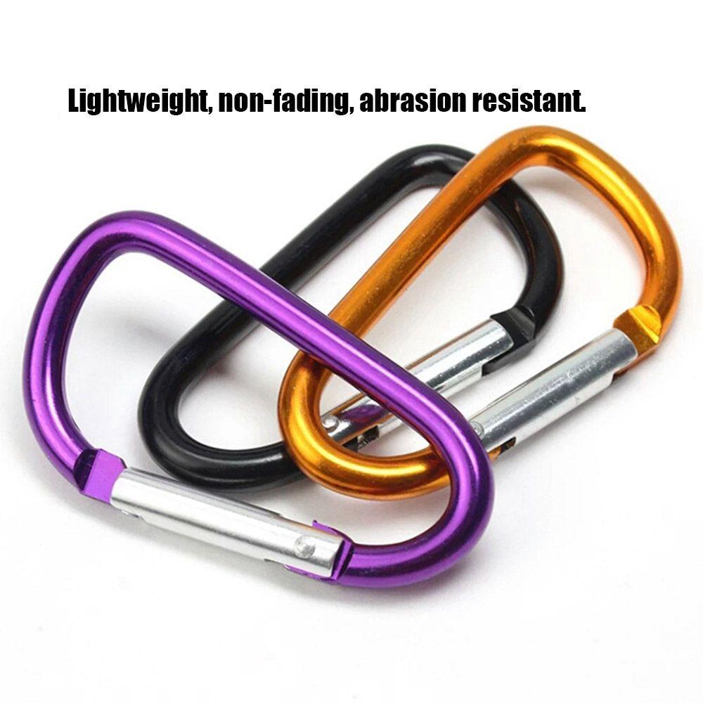 7-colors Aluminium Equipment Climbing Buckles Camping Hiking Hook Buckle Keychain Alloy Carabiner