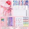 A6 Budget Binder with Marble Pattern PU Leather Notebook Cover Zipper Envelopes Lable Stickers Ruler Used as Money Organizer System Bill Money Card S