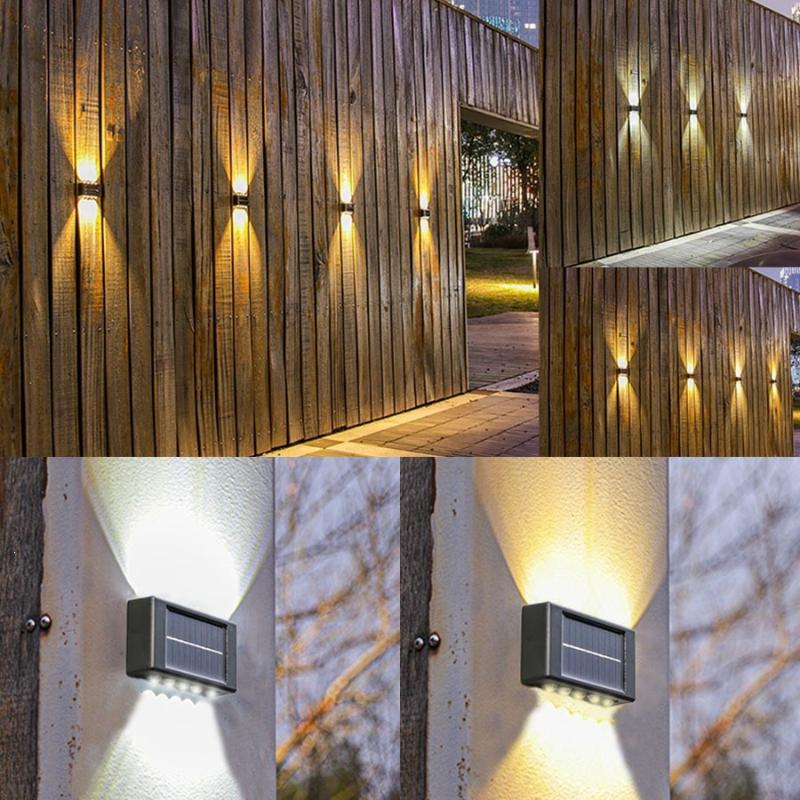 Solar LED Wall Lamp Outdoor Waterproof Lighting Solution for Gardens
