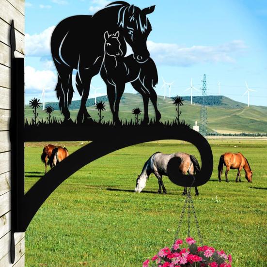 Металлический настенный крючок с покрытием, вешалка для растений, настенный крючок в виде силуэта животного, антикоррозийный кронштейн для подвешивания растений в помещении и на открытом воздухе, кормушки для птиц, фонари