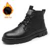Winter Men's Boots New High Top Warm Boots Men Casual Shoes Non-Slip Outdoor  Boots Leather Designer Work Tooling Boots