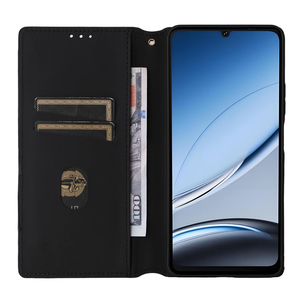 For Doogee Note 59/Note 59 Pro Case Wallet Rhombus Imprinted Leather Phone Cover