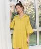 Ice Silk Jacquard Shirt Dress Nightdress: 2024 Spring/Autumn Collection