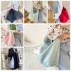 Large Capacity Satin Tote Bag Letter Embroidery Lightweight Underarm Bag Simple Shoulder Bag Girls