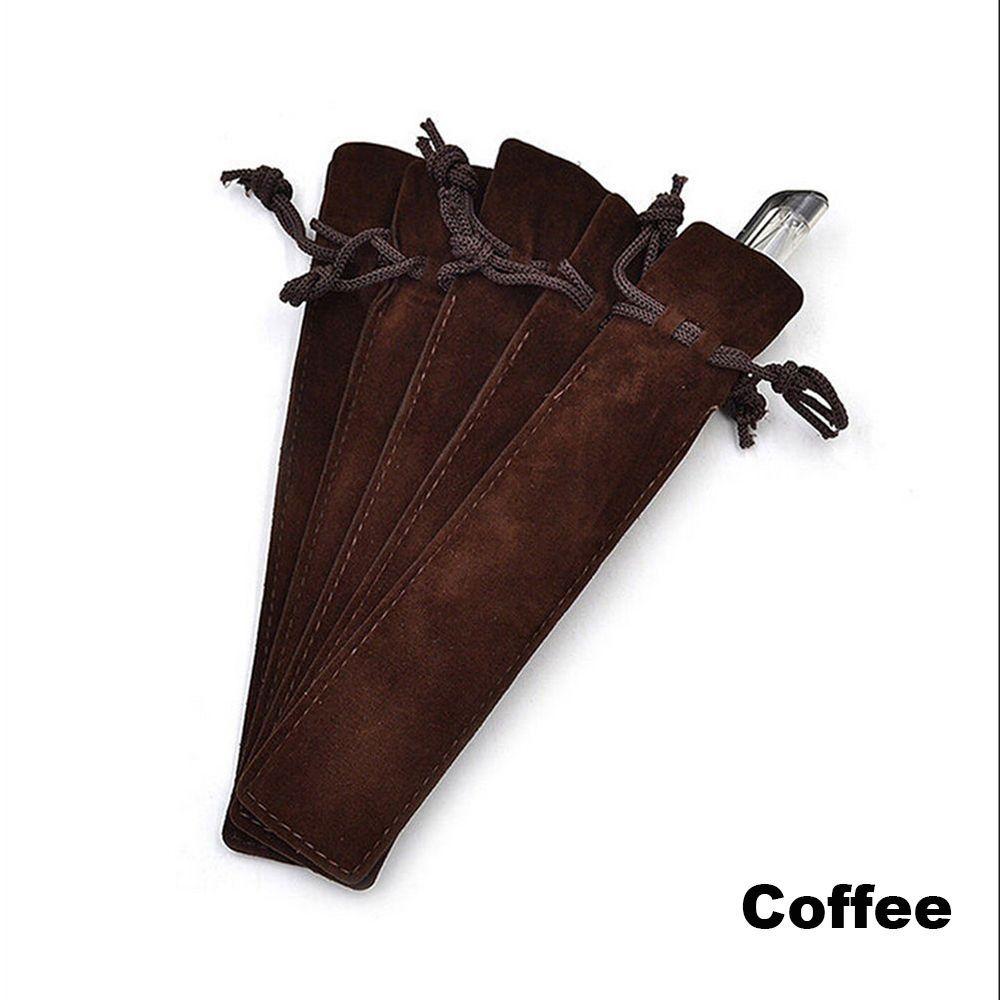 Holder Stationery Single Pen Bag Office School Supplies Plush Cloth Pen Bag Velvet Pen Pouch Sleeve Double-sided Thickened