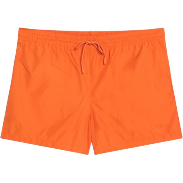 GUCCI FW25 Lido Collection Beach Shorts Men's Bright Orange 787899-XHAG2-7573