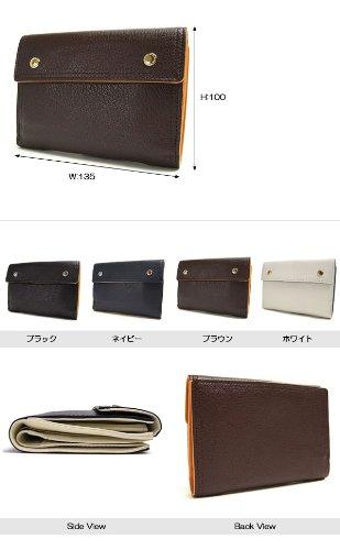 PORTER DOUBLE двойной складной кошелек с клапаном x [Porter] 129-06011 (черный оранжевый)