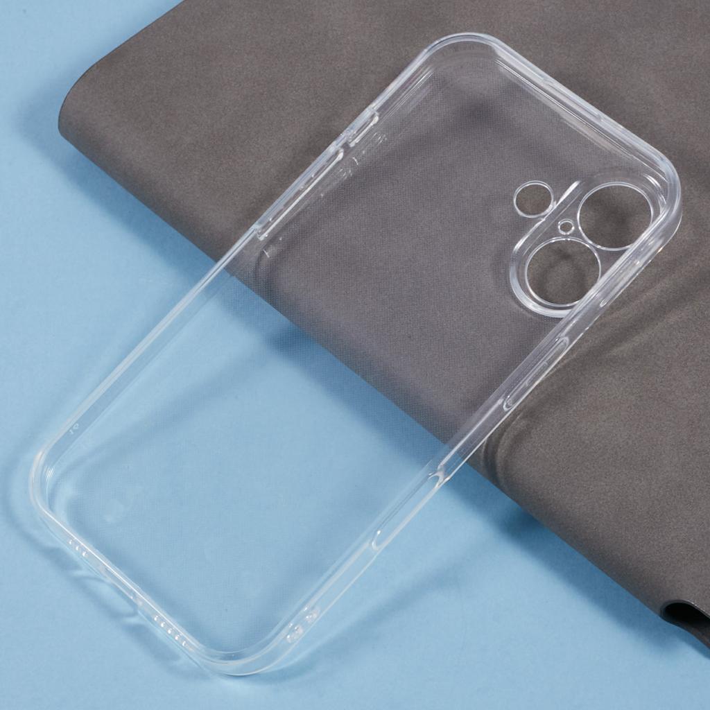 For iPhone 16 Shockproof Case 1.5mm Thickness Clear TPU Phone Cover