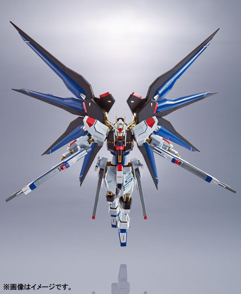 TAMASHII NATIONS METAL ROBOT Spirits Mobile Suit Gundam SEED DESTINY Strike Freedom Gundam 140mm ABS PVC Painted Movable Figure [SIDE MS] Approx.