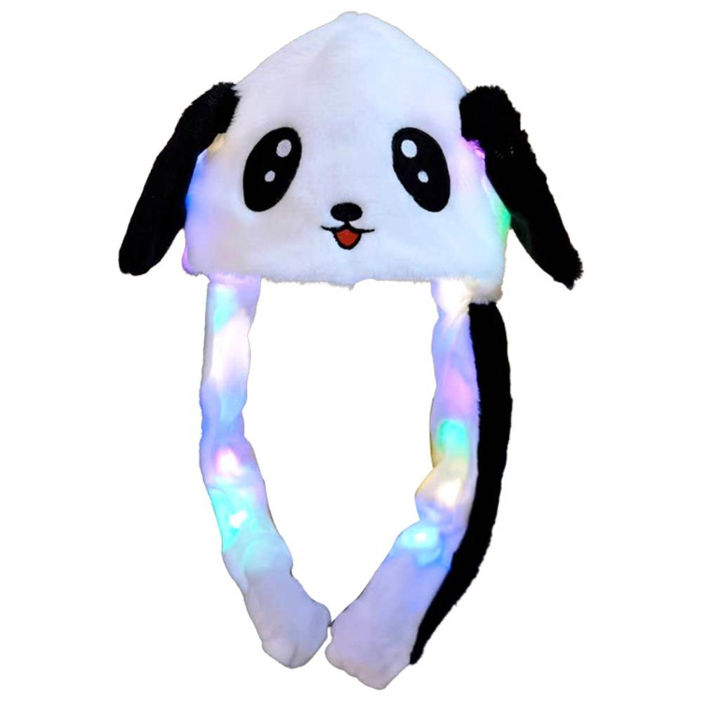 Светящаяся шапка с подвижными ушами в виде капибары, плюшевая шапка в виде панды, игрушки, прыгающая шапка в виде капибары, подарки на день рождения