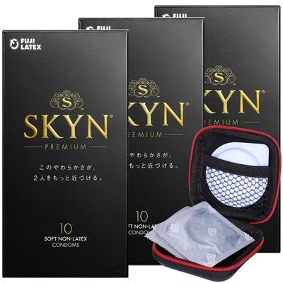SKYN Презерватив Скин жевательный скин презерватив 10 штук х 3 коробки Оригинальный набор с чехлом для презерватива [Хорошо тянется, SKYN]