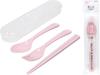 Made In Japan Cutlery Set with Bactekiller Antibacterial Perfect for Outdoor School and Nursing Care [Chopsticks, Spoon, Fork] G&B 3-Piece Agent,