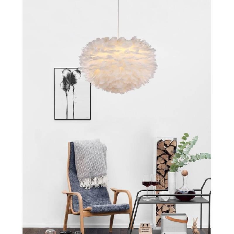 Feather Ceiling White Pendant Light Shade Modern Chandelier Lampshade Floor Lamp
