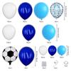 White Balloon Arch Kit Blue Garland Kit Party Decoration 4D Football Foil Balloons  Boys