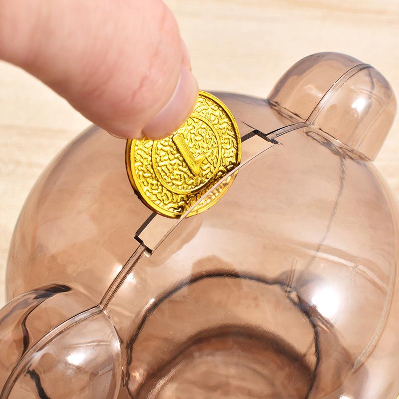 1 шт. Детская копилка, банка для конфет, копилка, прозрачная пластиковая, креативная копилка, коробки для денег, домашний декор