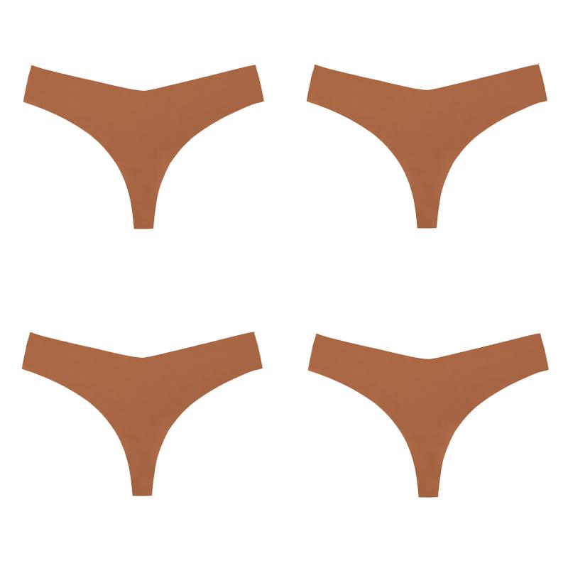 4 шт./лот, женские сексуальные трусики из ледяного шелка с низкой талией, нижнее белье без следов, стринги, женские стринги, дышащее нижнее белье, искушение, нижнее белье