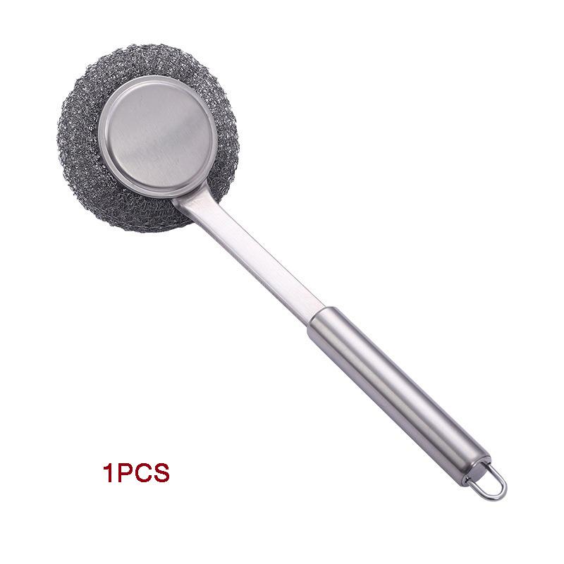 Kitchen Specific Household Stove Random Color Convenient Practical Steel Wire Ball Stainless Steel Scrubbers Brush 1 PCS/2PCS  Accessories