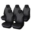Чехлы для автомобильных сидений из искусственной кожи, универсальные чехлы для сидений с высокой спинкой, черные, 2/5 шт./комплект, украшение для салона автомобиля