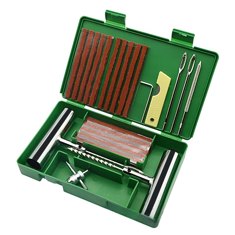 Профессиональный набор для ремонта шин, простой в использовании и портативный инструмент для ремонта автомобильных шин, 33/58 шт.